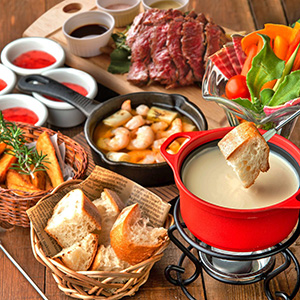 《肉×チーズ女子会コース》2時間飲み放題付！全6品
